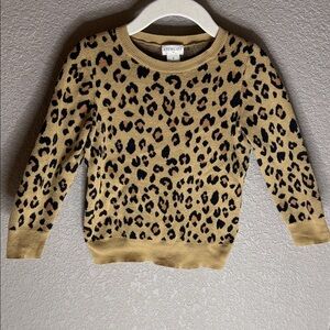 Crewcuts Tan and Black Animal Print Sweater